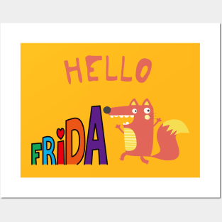 Hello Friday Fox Animal Weekend Posters and Art